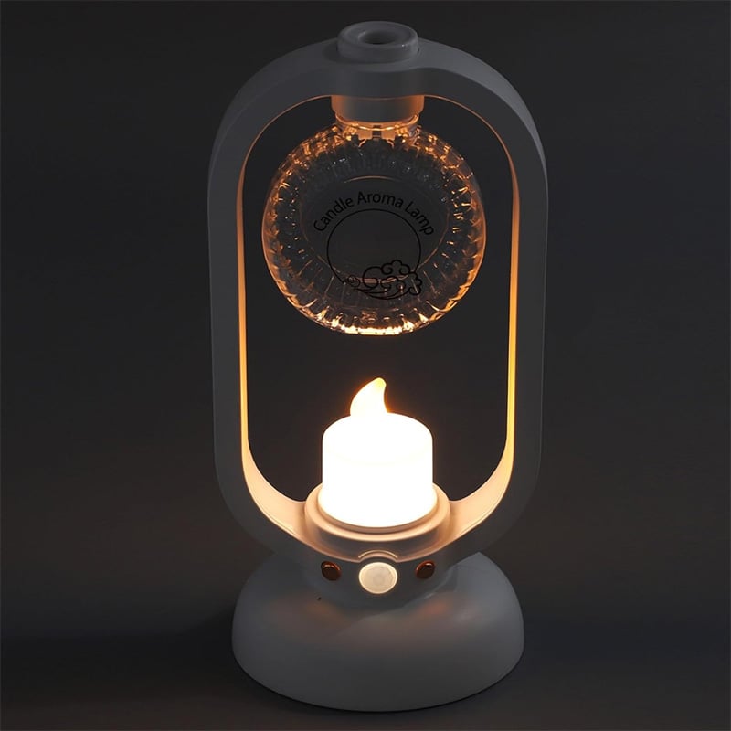 Picture of Essential Oil Diffuser, Motion Sensor, Diffuser, Humidifier, Warm Light and RGB Control for Living Room (White)