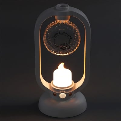 Picture of Essential Oil Diffuser, Motion Sensor, Diffuser, Humidifier, Warm Light and RGB Control for Living Room (White)