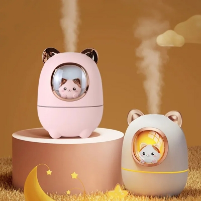 Picture of Mini Cartoon Humidifier Office Bedroom Desktop Humidifier with Ambient Light USB Rechargeable Humidifier Aromatherapy Diffuser