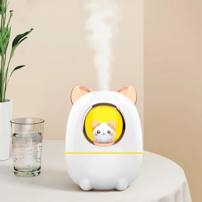 Picture of Mini Cartoon Humidifier Office Bedroom Desktop Humidifier with Ambient Light USB Rechargeable Humidifier Aromatherapy Diffuser