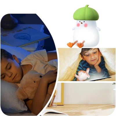 Picture of Chicken Night Light - Chicken Bedroom Light,Cute Chicken Touch Night Light, LED Animal Night Lamp for Bedroom, Dormitory