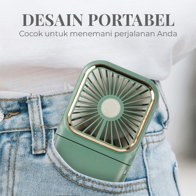 Picture of Livews Kipas Angin Portable Lipat Mini Cooling Fan Powerbank 3000mAh - F3 -
