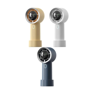 Picture of Mini Portable Fan Small Table Fan Display Electricity in Real Time Quiet Personal Fan Powerful Handheld Fan for Office Home