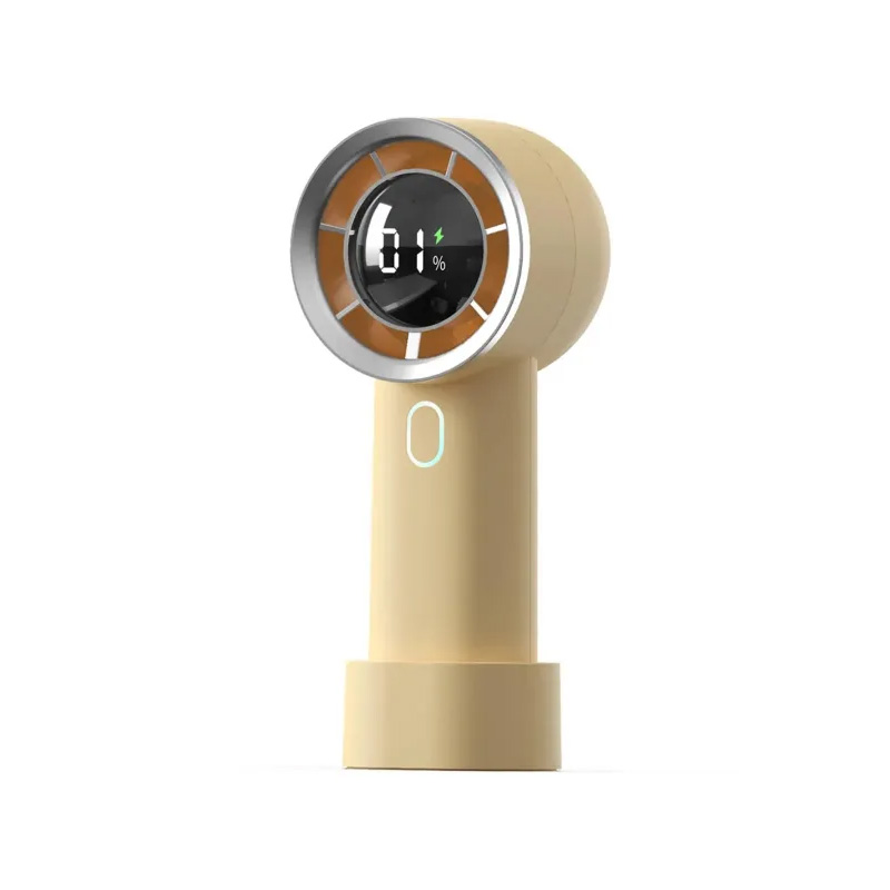 Picture of Mini Portable Fan Small Table Fan Display Electricity in Real Time Quiet Personal Fan Powerful Handheld Fan for Office Home