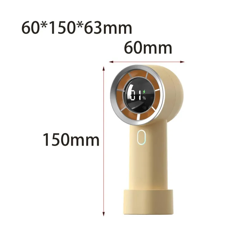 Picture of Mini Portable Fan Small Table Fan Display Electricity in Real Time Quiet Personal Fan Powerful Handheld Fan for Office Home