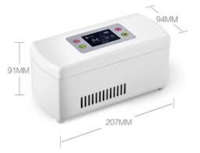 Picture of Portable Refrigerator Freeze Case Mini Insulin Cooler Insulated Box Reefer Car Constant Temp 2-8℃ Organizer Storage for Travel Color-01 White
