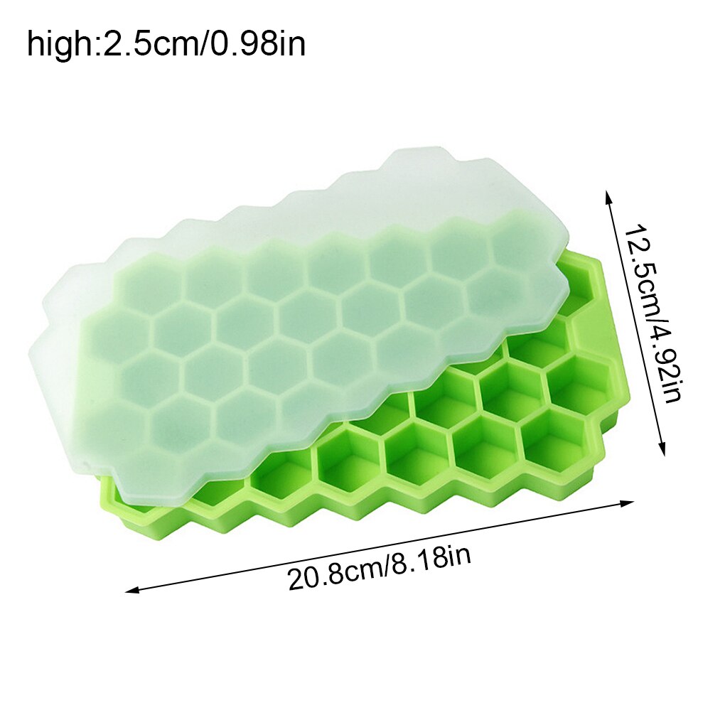 Picture of Cavity Creative Honeycomb Ice Cube Tray Reusable Silicone Ice Mold Ice cube Maker BPA Free Ice Mould with Removable Lids Color-1 pcs