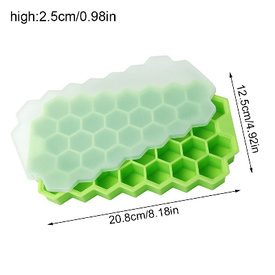 Picture of Cavity Creative Honeycomb Ice Cube Tray Reusable Silicone Ice Mold Ice cube Maker BPA Free Ice Mould with Removable Lids Color-1 pcs