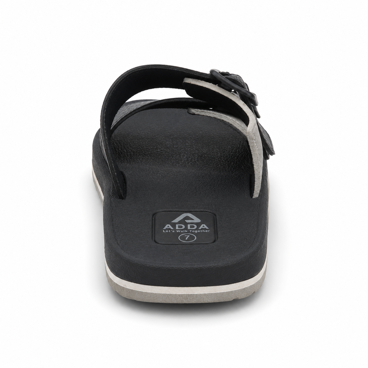 Picture of ADDA Men’s Black Buckle Sandals – Stylish, Comfortable, Slip-On Slides Office, Daily & Casual Wear Black