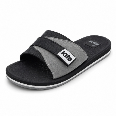 Picture of Kito Stylish Men’s Slides – Premium Daily Wear Sandals for Men | Comfortable & Lightweight | DeshiWalk BD Black