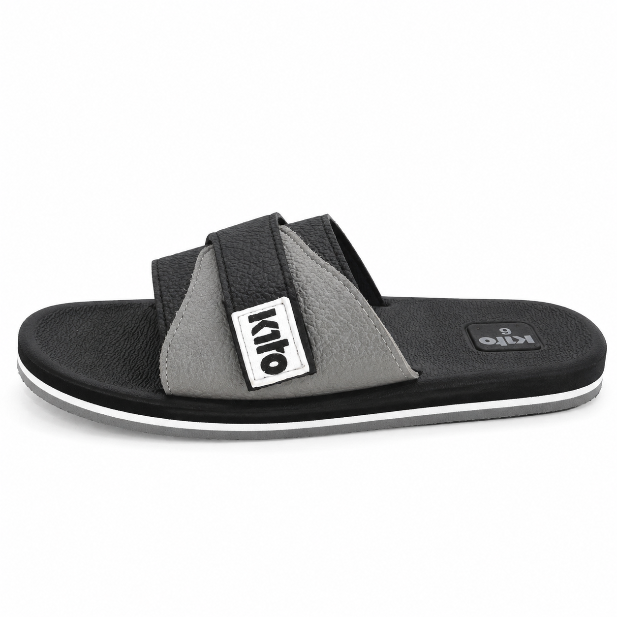 Picture of Kito Stylish Men’s Slides – Premium Daily Wear Sandals for Men | Comfortable & Lightweight | DeshiWalk BD Black