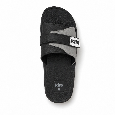 Picture of Kito Stylish Men’s Slides – Premium Daily Wear Sandals for Men | Comfortable & Lightweight | DeshiWalk BD Black