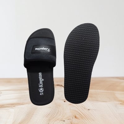 Picture of Budget Men’s & Women Slides – Soft Fabric Upper & EVA Sole | Stylish Daily Wear Sandals – Only Tk 360 Black