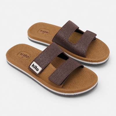Picture of Kito Double Strap Men's Sandals | Anti-Slip, Water Resistant, Comfortable Slippers BD Brown