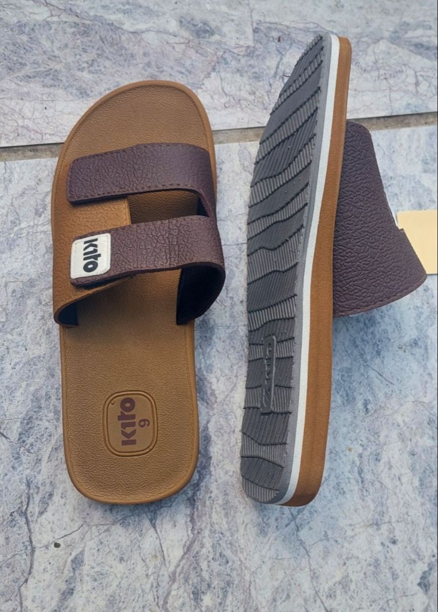 Picture of Kito Double Strap Men's Sandals | Anti-Slip, Water Resistant, Comfortable Slippers BD Brown