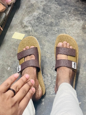 Picture of Kito Double Strap Men's Sandals | Anti-Slip, Water Resistant, Comfortable Slippers BD Brown