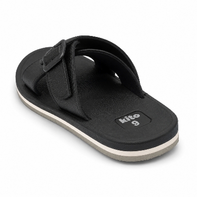 Picture of Kito Ethnic Slides for Men – Lightweight, Waterproof, Anti-Skid, Slip-On  Sandals Black
