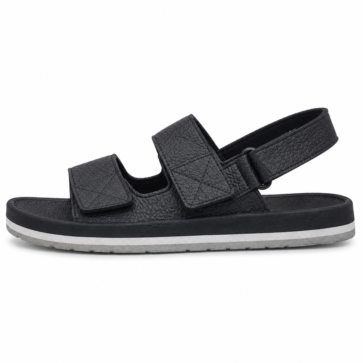 Picture of Kito Triple-Strap Comfort Sandals – EVA Upper & Soft Footbed | Anti-Slip with Heel Support for Daily & Formal Wear Black