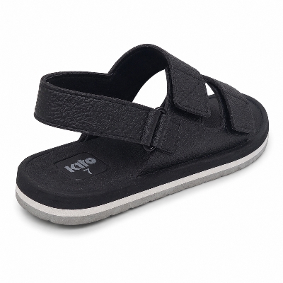 Picture of Kito Triple-Strap Comfort Sandals – EVA Upper & Soft Footbed | Anti-Slip with Heel Support for Daily & Formal Wear Black