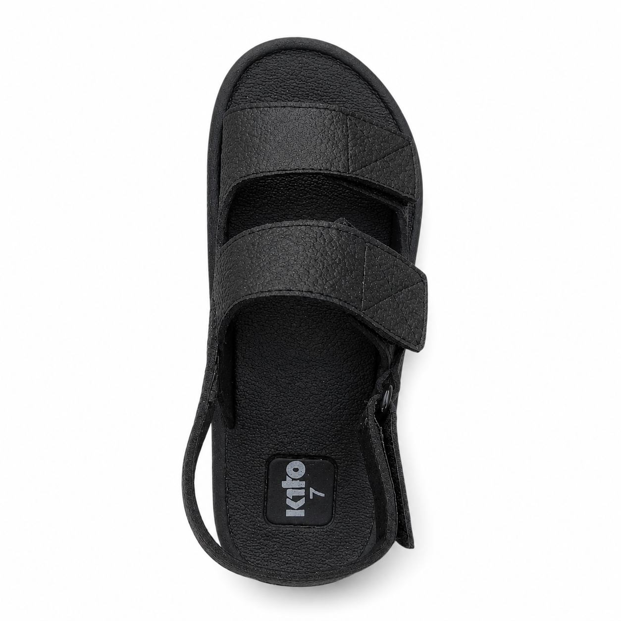 Picture of Kito Triple-Strap Comfort Sandals – EVA Upper & Soft Footbed | Anti-Slip with Heel Support for Daily & Formal Wear Black