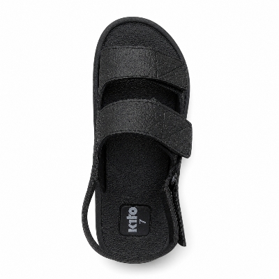 Picture of Kito Triple-Strap Comfort Sandals – EVA Upper & Soft Footbed | Anti-Slip with Heel Support for Daily & Formal Wear Black