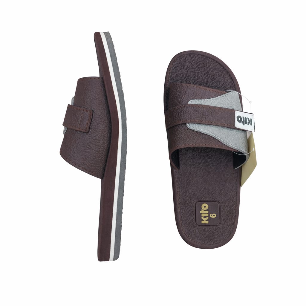 Picture of Kito Stylish Men’s Slides – Premium Daily Wear Sandals for Men(Chocolate Colour)| Comfortable & Lightweight | DeshiWalk BD Chocolate