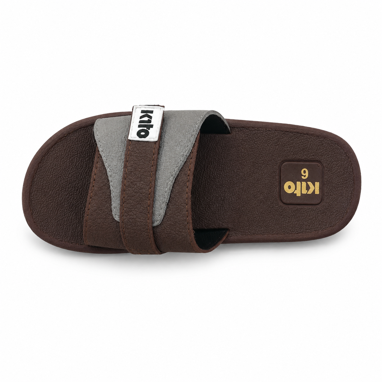 Picture of Kito Stylish Men’s Slides – Premium Daily Wear Sandals for Men(Chocolate Colour)| Comfortable & Lightweight | DeshiWalk BD Chocolate