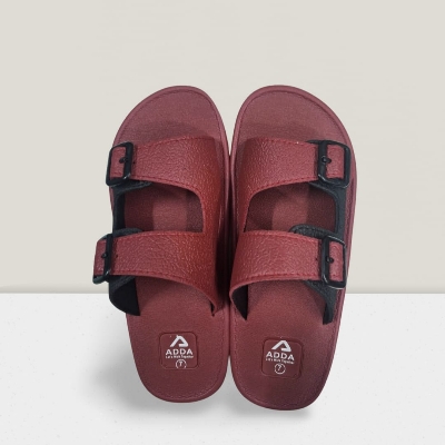 Picture of ADDA Men’s Maroon Buckle Sandals – স্টাইলিশ আরামদায়ক স্লিপ-অন স্লাইডস for Office & Daily Wear Maroon