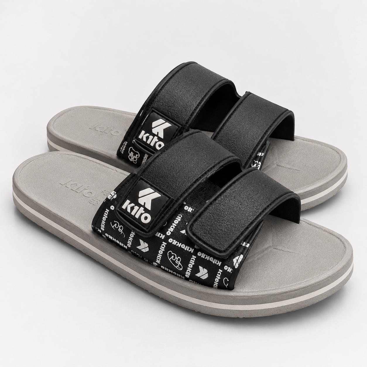 Picture of Kito Men’s Slide Sandals Soft Sole Comfortable Slippers Anti-Slip Casual Outdoor Bathroom Sandal for Men 