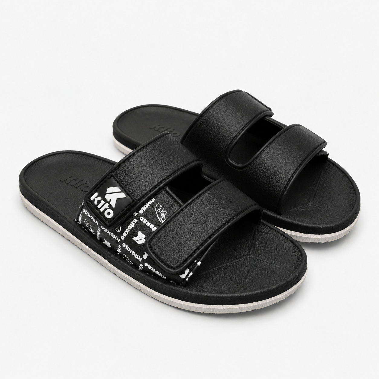 Picture of Kito Men’s Slide Sandals Soft Sole Comfortable Slippers Anti-Slip Casual Outdoor Bathroom Sandal for Men 