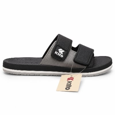 Picture of Kito Premium Double Strap Comfort Sandal for Men | Lightweight Casual Slides | DeshiWalk Grey