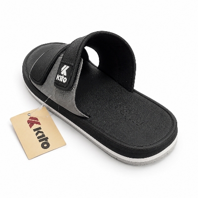 Picture of Kito Premium Double Strap Comfort Sandal for Men | Lightweight Casual Slides | DeshiWalk Grey
