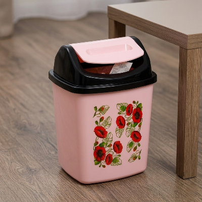 Picture of Bengal Premium Plastic Dustbin with Swing Lid | 13-Inch Compact Waste Basket for Home & Office