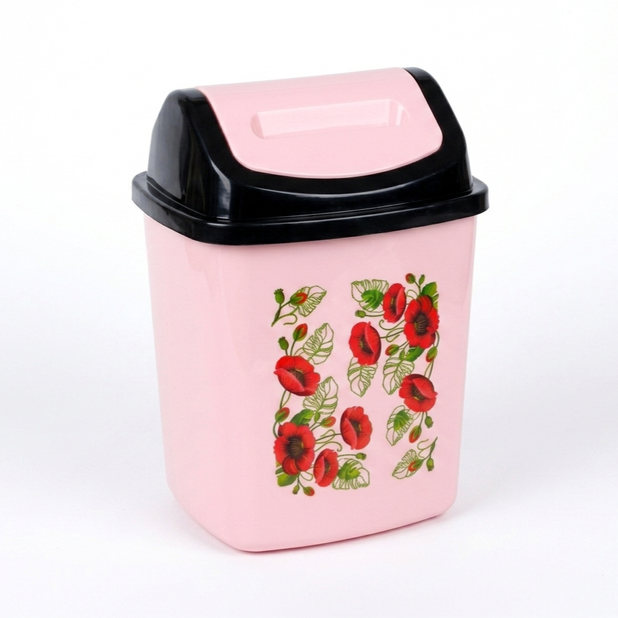Picture of Bengal Premium Plastic Dustbin with Swing Lid | 13-Inch Compact Waste Basket for Home & Office