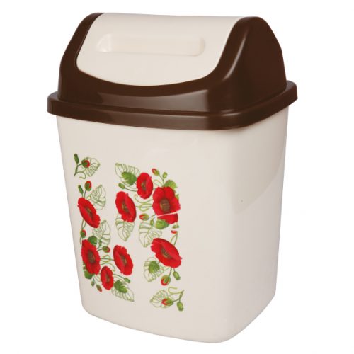 Picture of Bengal Premium Plastic Dustbin with Swing Lid | 13-Inch Compact Waste Basket for Home & Office