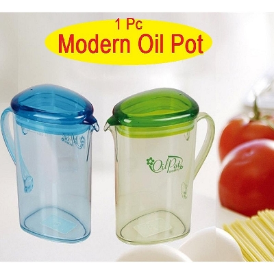 Picture of Fancy Oil Pot 680 ml Oval Shape Oil dispenser large vegetable oil bottle Multicolor 