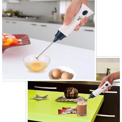 Picture of Rechargeable Coffee Beater Milk Coffee Whisk Mixer Egg Beater Frother Foamer with Charging Cable Multicolor 