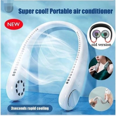 Picture of Neck Cool Fan for travel outdoor sports fan White 