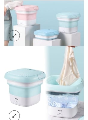 Picture of Portable mini folding washing machine washing bucket Multicolor 