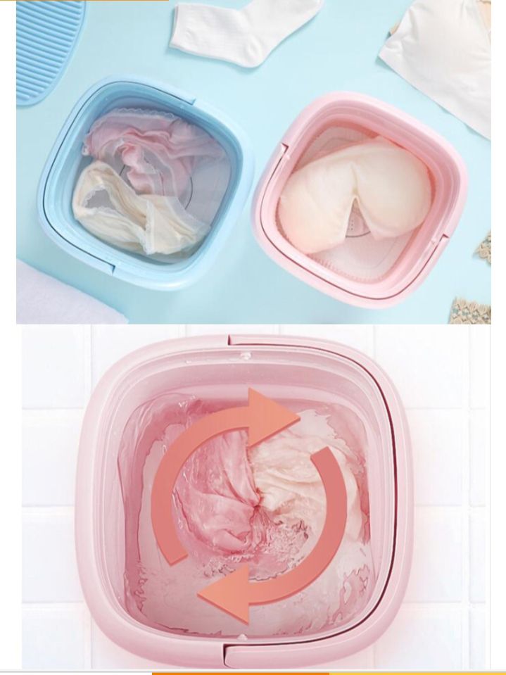 Picture of Portable mini folding washing machine washing bucket Multicolor 