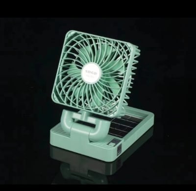 Picture of Solar Rechargeable Car fan  Dashboard 360 Degree Rotatable fan Car Auto Powerful 3 Speed Cooling Air Fan for All Cars,Tempo,Trucks Black 