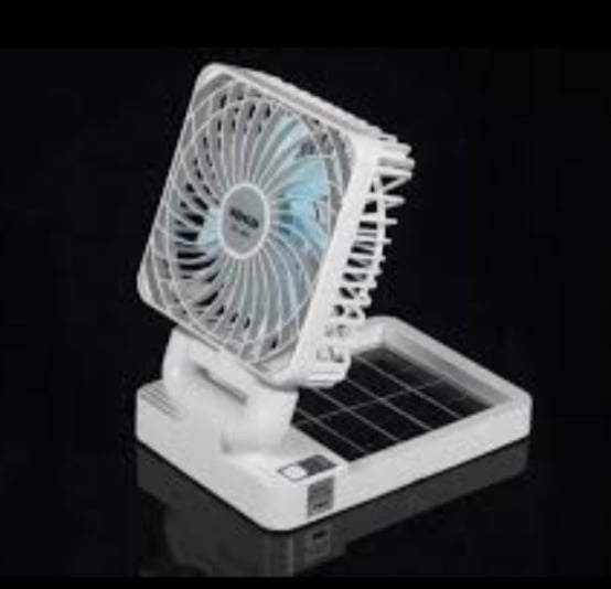 Picture of Solar Rechargeable Car fan  Dashboard 360 Degree Rotatable fan Car Auto Powerful 3 Speed Cooling Air Fan for All Cars,Tempo,Trucks Black 