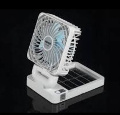 Picture of Solar Rechargeable Car fan  Dashboard 360 Degree Rotatable fan Car Auto Powerful 3 Speed Cooling Air Fan for All Cars,Tempo,Trucks Black 