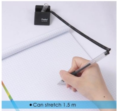Picture of Gel pen with adhesive base office stationary Black 