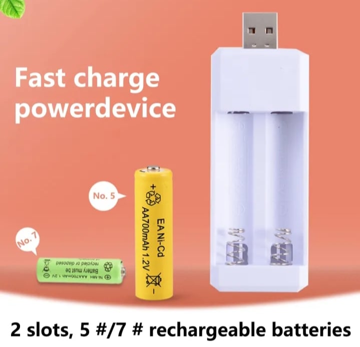 Picture of Travel USB Bettary charger for AA/AAA Pencil bettary White 