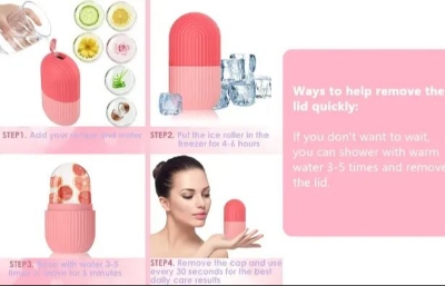 Picture of Ice Roller for Neck, Face & Eyes - Massager for Reducing Puffiness  