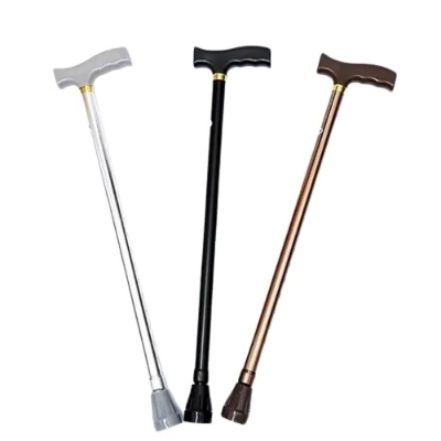 Picture of Adjustable Walking Stick 2 Section Stable Anti-Skid Crutch Old Man Hiking Multicolor 