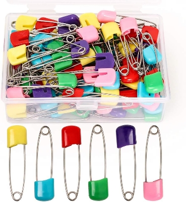 Picture of Safety Pins 10 Pcs ,Colorful Hijab Pins, Baby Diaper/Nappy Pins & Hijab Tools for Women Multicolor 