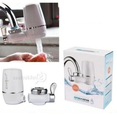 Picture of Kitchen Water  Filter Tap Water Purifier Ceramic Water Purifier with Replacement Filter (White)  