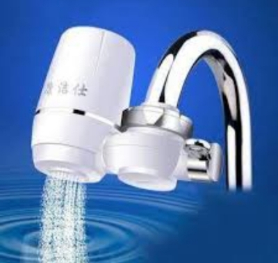 Picture of Kitchen Water  Filter Tap Water Purifier Ceramic Water Purifier with Replacement Filter (White)  